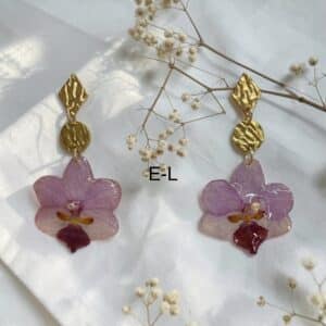 Boucles d’oreilles mini orchidées - Collection floraison