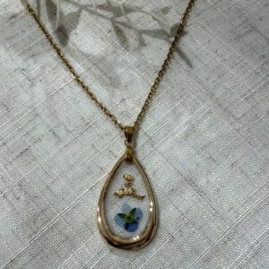 Collier Véronique sauvage et feuille d’Or 24k